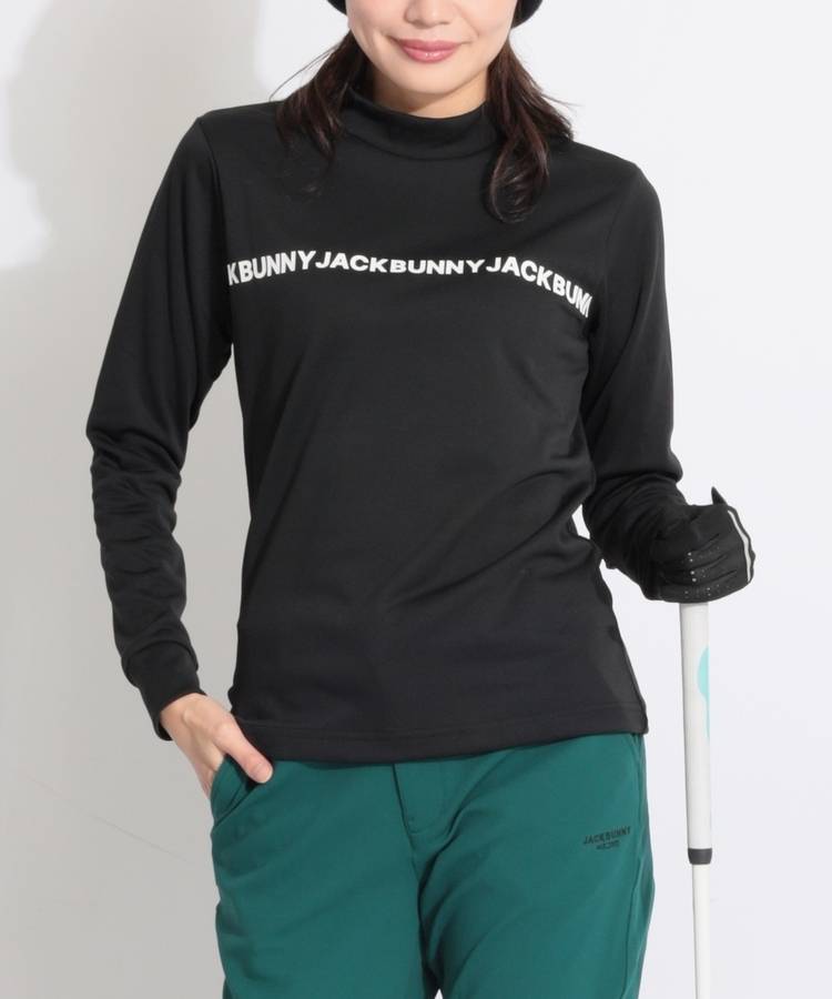 JB 【CP対象品】【ストレッチ】ロゴライン切替モックネック長袖カットソー