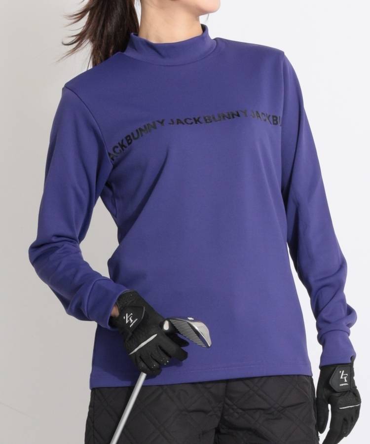 JB 【CP対象品】【ストレッチ】ロゴライン切替モックネック長袖カットソー