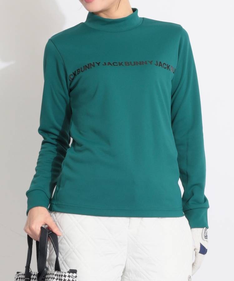 JB 【CP対象品】【ストレッチ】ロゴライン切替モックネック長袖カットソー