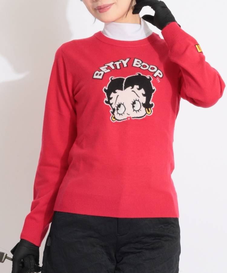 LM 【BettyBoop】ベティちゃんクルーネックニット