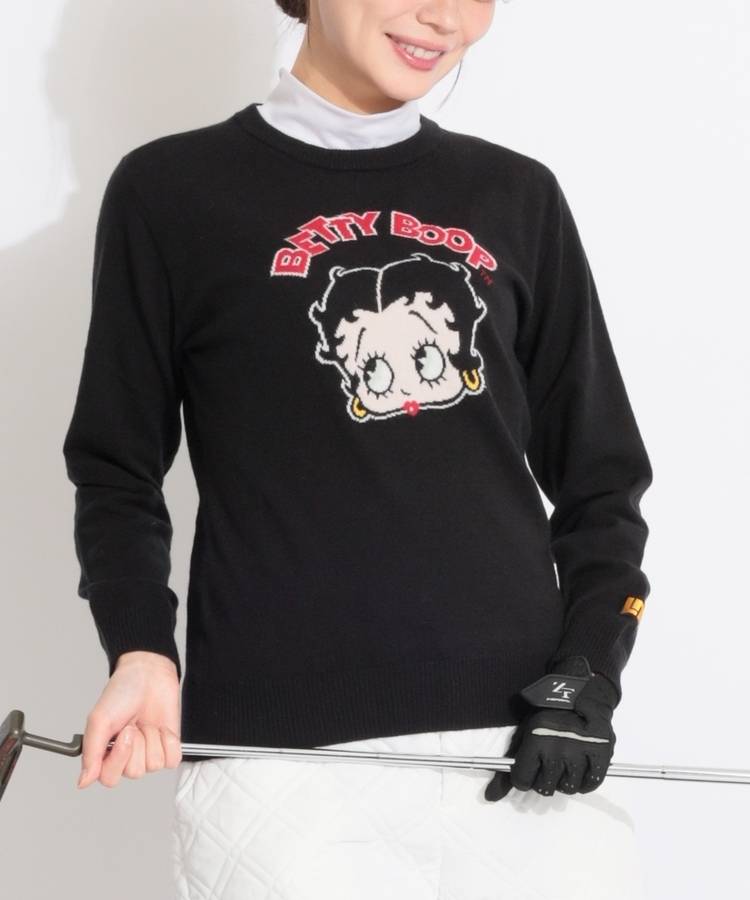 LM 【BettyBoop】ベティちゃんクルーネックニット