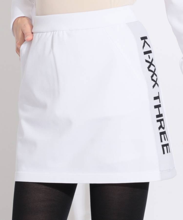 KX 【軽量ストレッチ】サイドロゴラインニットスカート