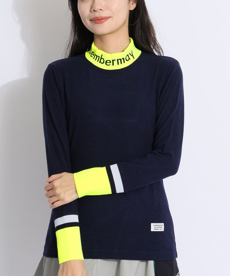 ディッセンバーメイ DM バイカラー切替起毛ハイネック長袖