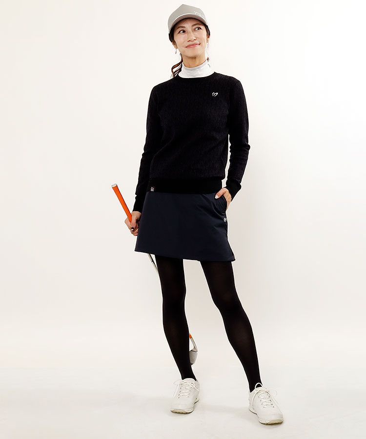 マスターバニー　レディースゴルフ　ニット　スカート黒0 サイズ：0 MASTER BUNNY EDITION マスターバニーエディション 2022年