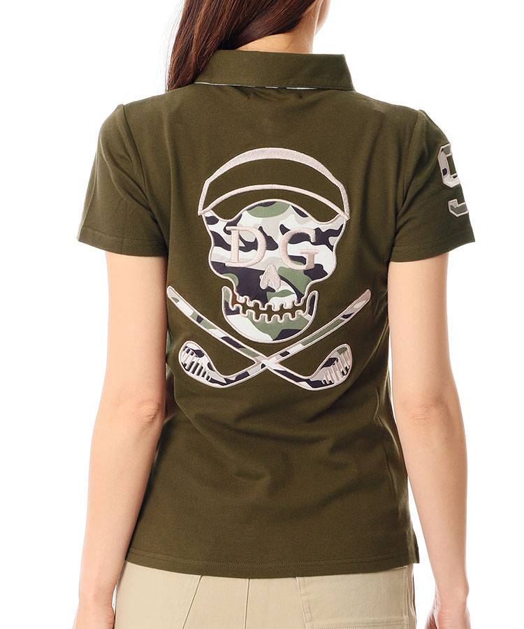 DL カモフラスカル半袖ポロシャツ