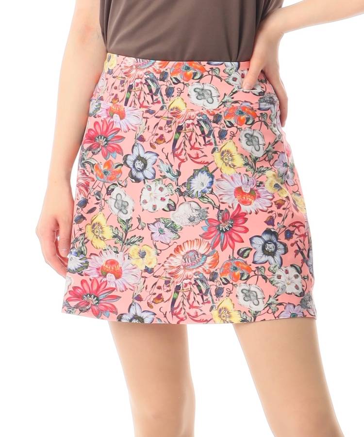 FO 【吸湿】フラワープリントスカート