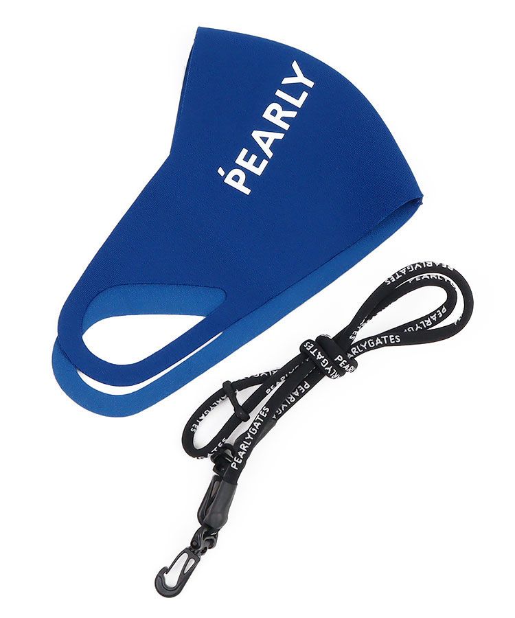 新品 未使用 パーリーゲイツ クールマスク ネイビー ホワイト 2点セット