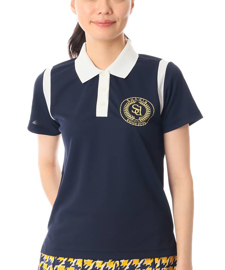 SD バイカラー◆UVカノコ半袖ポロ