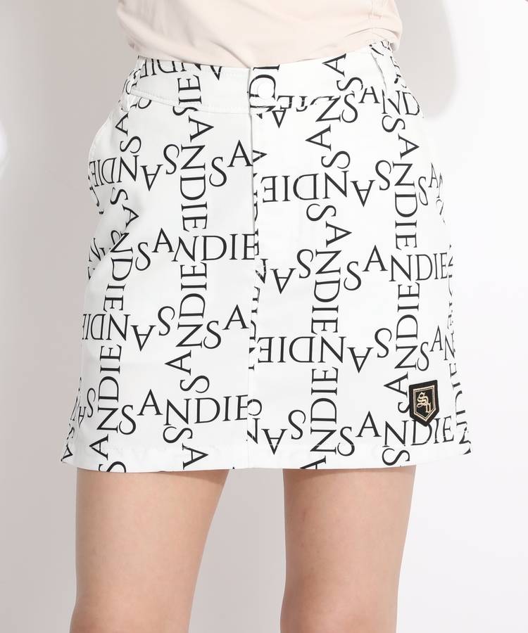 SD ロゴチェック柄サイドスリットスカート