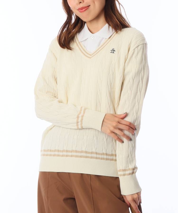 MW 【手洗い可能】リラクシーシルエットチルデンニット