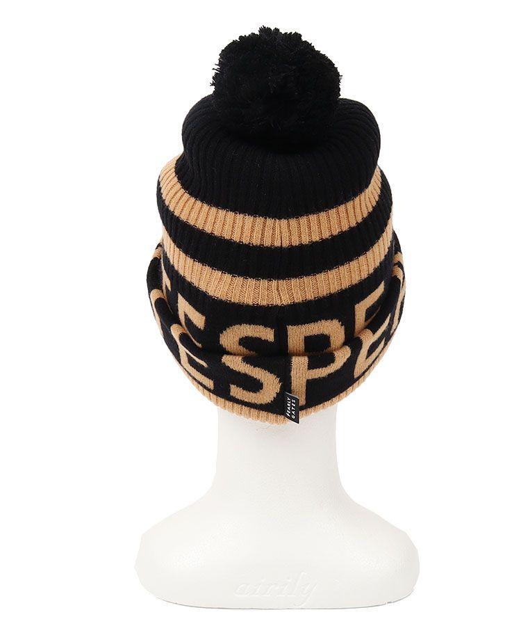 パーリーゲイツ PG ロゴボーダーポンポン付きニット帽