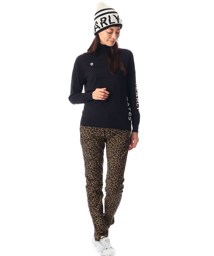 パーリーゲイツ PG パワフルストレッチ変形ダイヤ柄ストレートパンツ