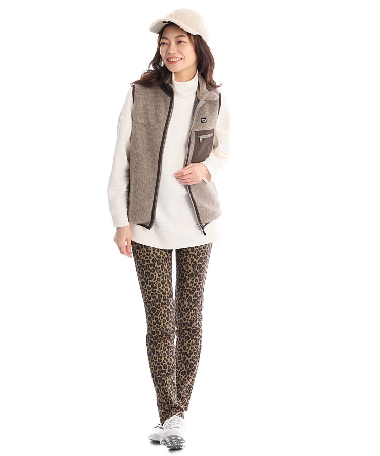 パーリーゲイツ PG パワフルストレッチ変形ダイヤ柄ストレートパンツ