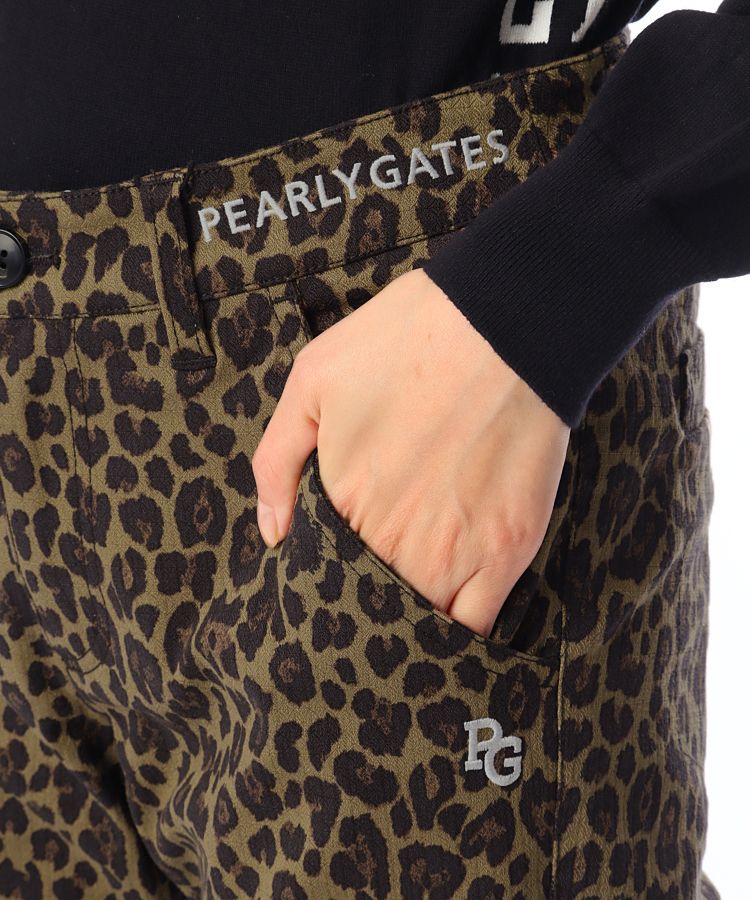 パーリーゲイツ PG パワフルストレッチ変形ダイヤ柄ストレートパンツ