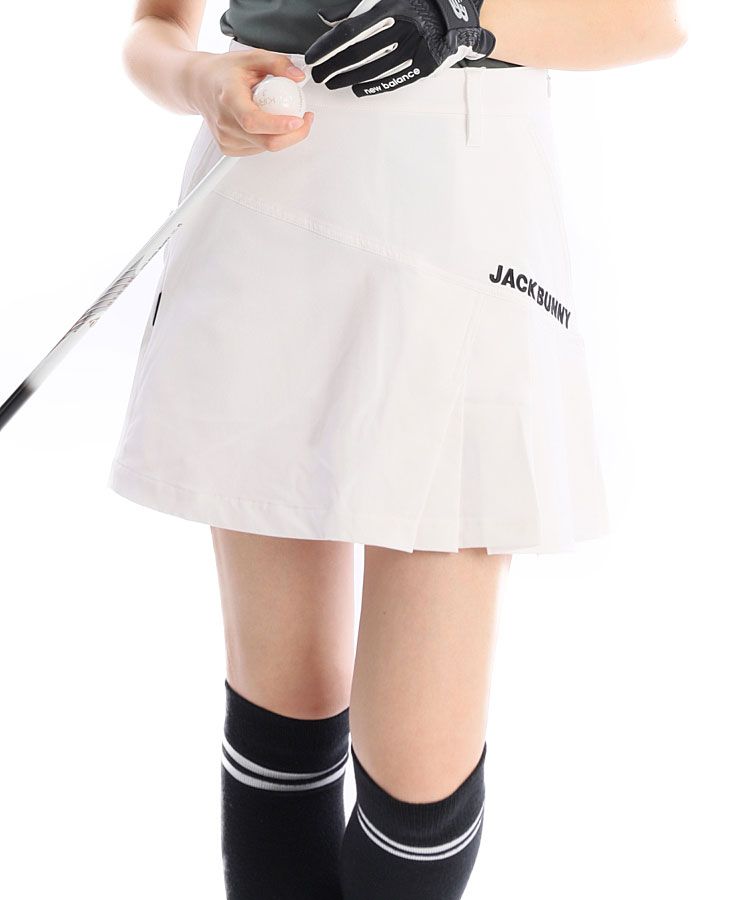 美品！MARK&LONA 一体型ペチパンツ ロゴプリーツスカート ベージュ M ヒューマンウーマン human woman スラブチェックスカート