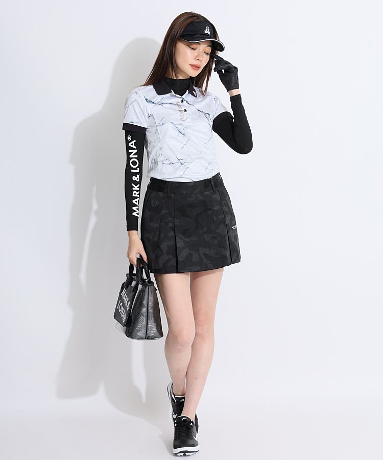 マーク＆ロナ ML 【リサイクル】一体型ペチパンツ艶スカルカモフラ