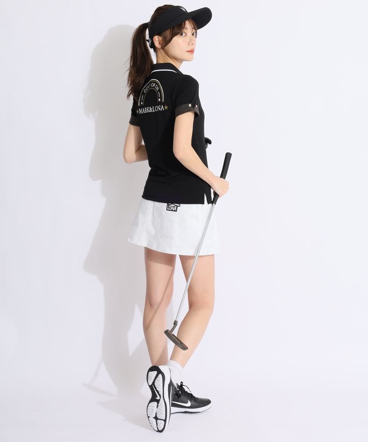 J7156美品マークアンドロナ一体型ペチパンツスカートポロシャツコーデ売りセット マーク＆ロナ ML 【リサイクル】一体型ペチパンツ艶スカルカモフラ