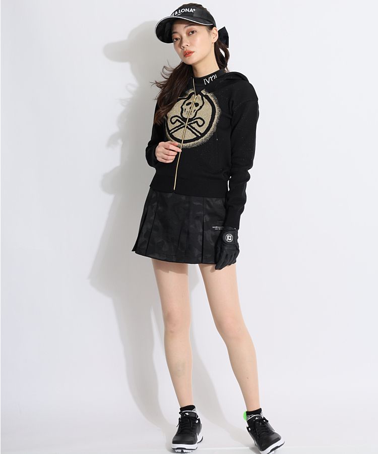 MARK&amp;LONA - マーク＆ロナ 一体型ペチパンツ◆艶スカルカモフラスカート完売商品 マーク＆ロナ ML 【リサイクル】一体型ペチパンツ艶スカル