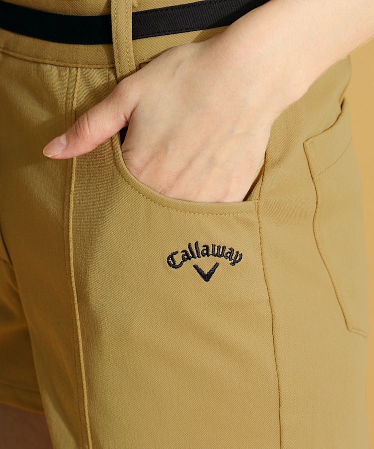 サイズ：S CALLAWAY SELECT キャロウェイ セレクト  ストレッチパンツ  レッド系 [240101413738] ゴルフウェア レディース ストスト キャロウェイ CA [8WAYストレッチ]撥水ショートパンツ