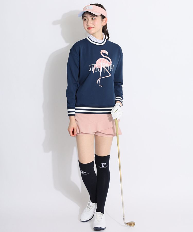 パーリーゲイツ PG サイドロゴラインニーハイソックス レディース