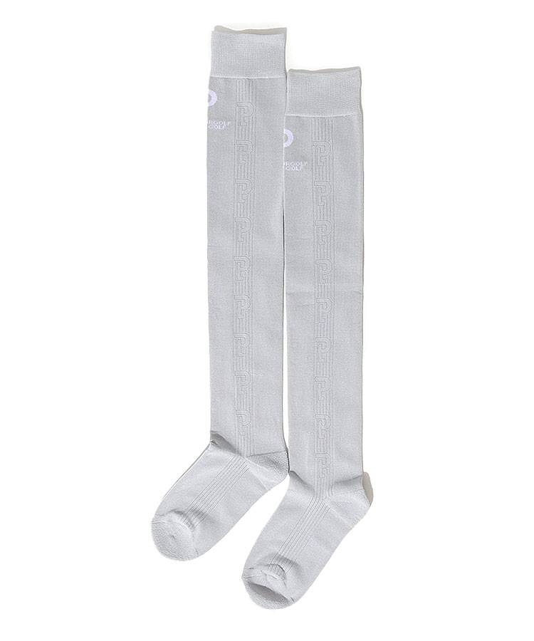 パーリーゲイツ PG サイドロゴラインニーハイソックス レディース