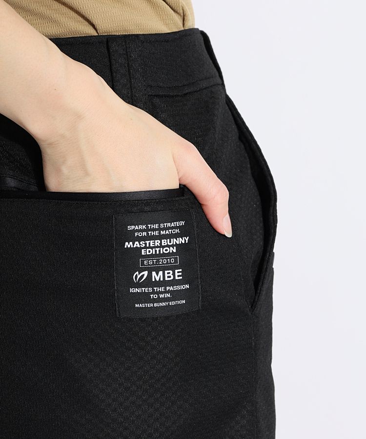 美品【マスターバニーエディション】アシンメトリー プリーツ切り替え スカート 黒 マスターバニー MB ジャガードアシメプリーツスカート