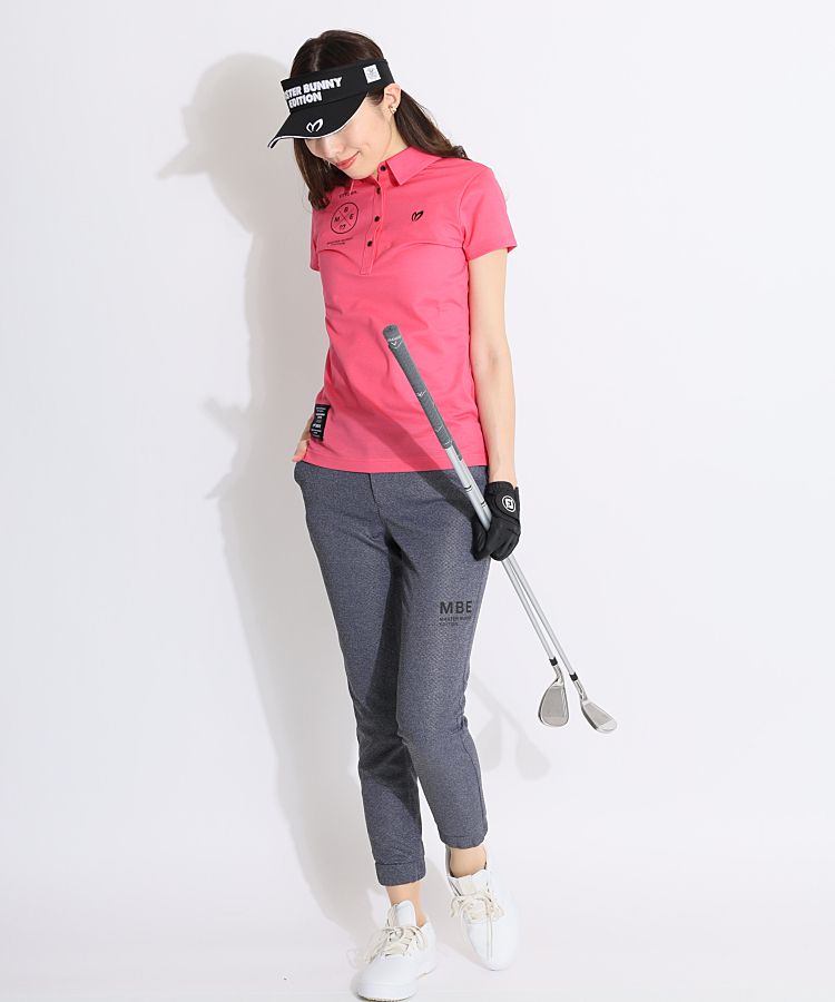 マスターバニー MB バックプリントカノコ半袖ポロシャツ レディース