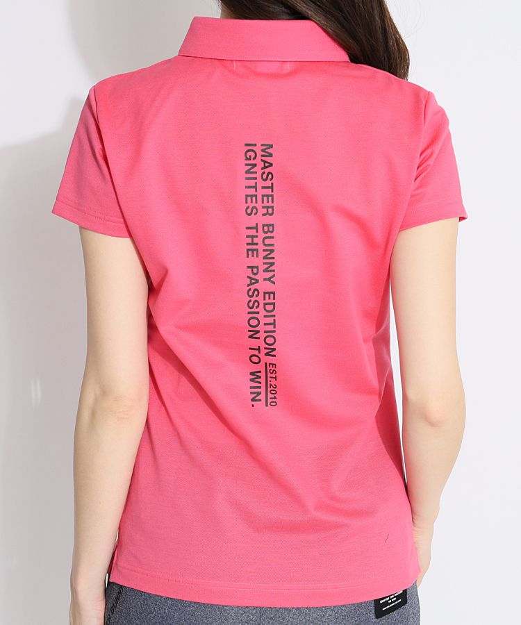 マスターバニー MB バックプリントカノコ半袖ポロシャツ レディース