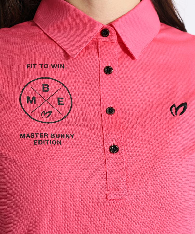 マスターバニー MB バックプリントカノコ半袖ポロシャツ レディース