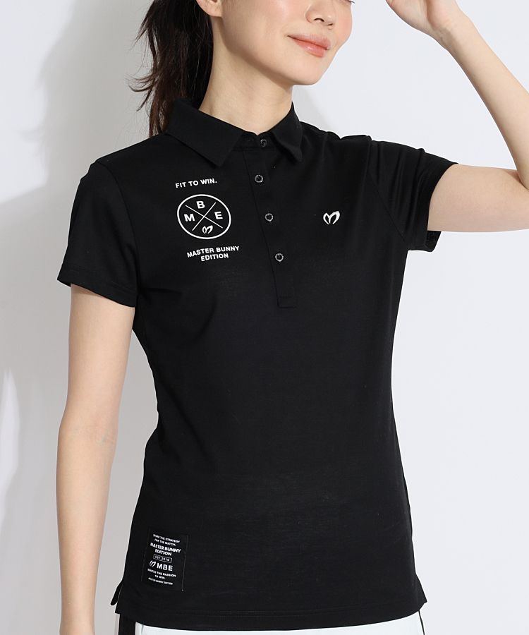 マスターバニー MB バックプリントカノコ半袖ポロシャツ レディース