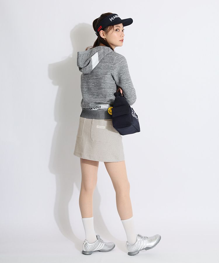 パーリーゲイツ PG 総柄ロゴウエストゴム台形スカート