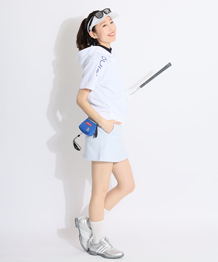 【新品】人気 パーリーゲイツ サイドテープ台形 春夏スカート　グレー　1 パーリーゲイツ PG 【保温】サイドテープ総ロゴスカート