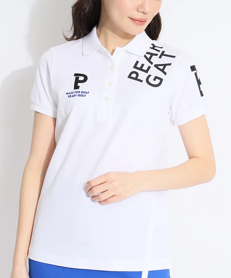 パーリーゲイツ PG ロゴワッペンカノコ半袖ポロシャツ