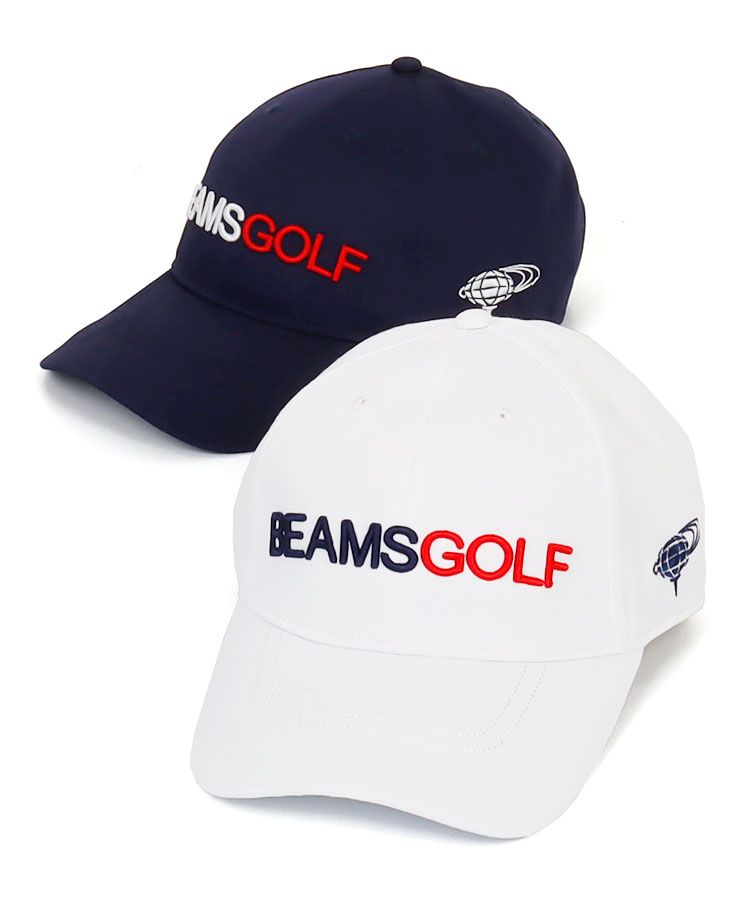BEAMS GOLF ビームスゴルフ　コットン　キャップ　マーカー付き ビームスゴルフ BE マーカー付きロゴ刺繡ツイルキャップ
