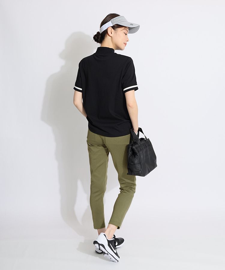 フレッドペリー FP リブ袖ラインモックネック半袖カットソー