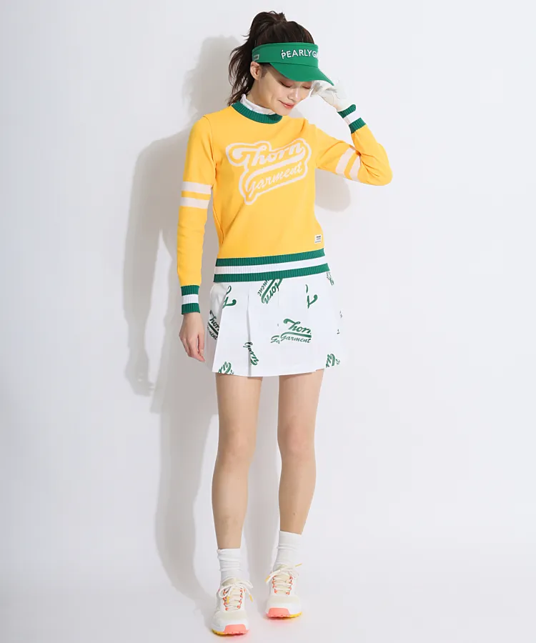 ホーンガーメント HO 一体型ペチパンツロゴPrintプリーツ