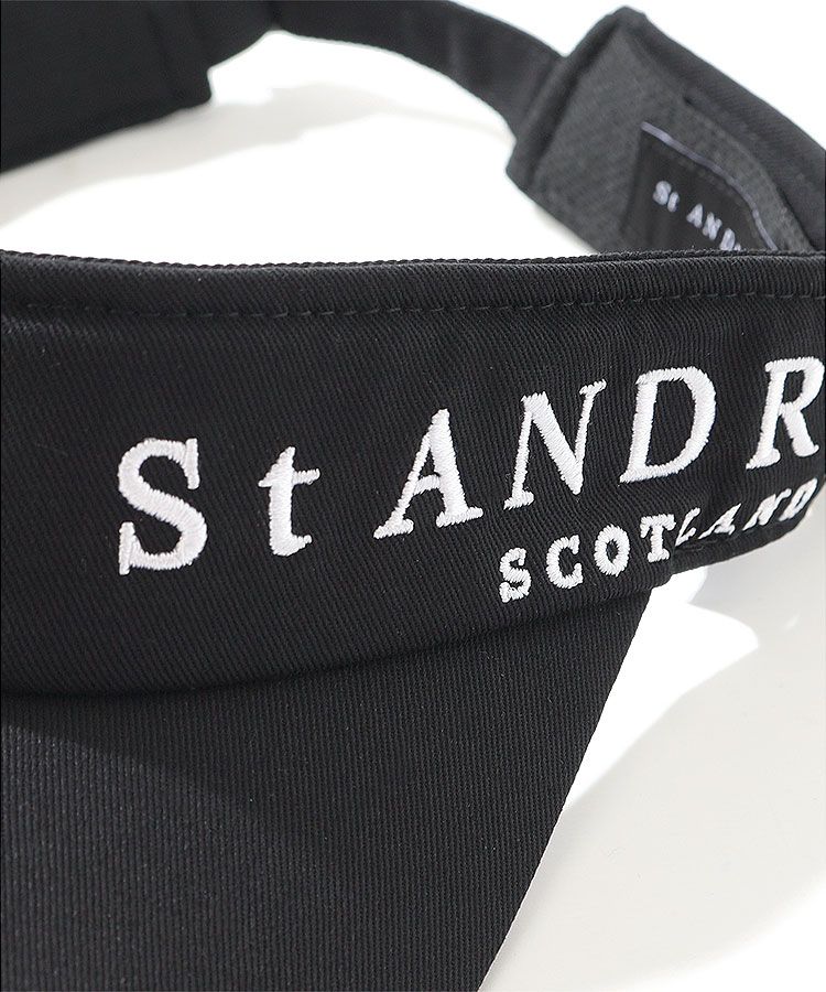 セントアンドリュース SA サイドロゴ刺繍コットンツイルサンバイザー