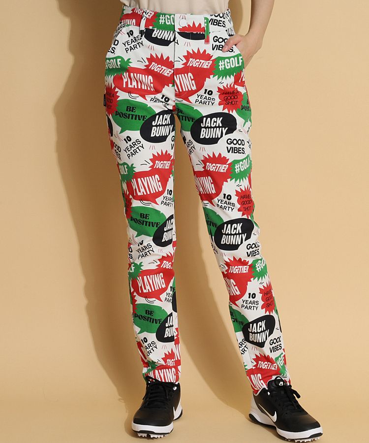 新品　ジャックバニー　パンツ　ストレッチ　吹き出しプリント　ブラック　サイズ1 PEストレッチプリントショートパンツ | Jack Bunny!!（ジャック