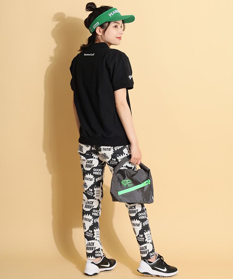 新品　ジャックバニー　パンツ　ストレッチ　吹き出しプリント　ブラック　サイズ1 ジャックバニー JB 吹き出しプリントロングパンツ レディース