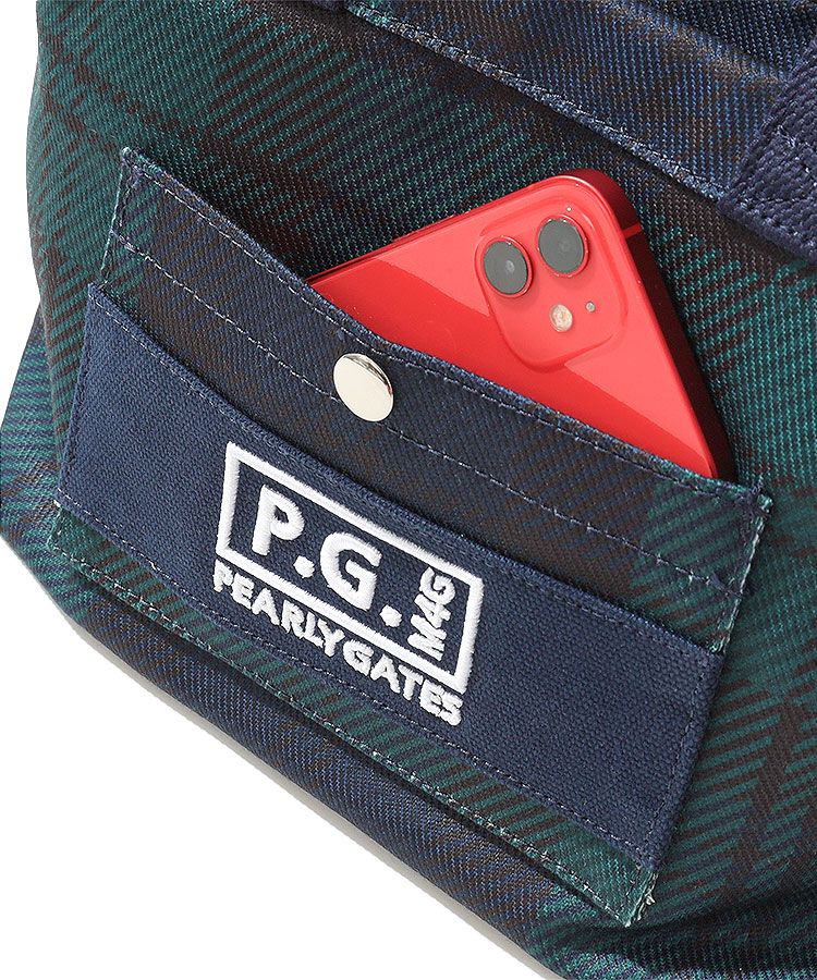 パーリーゲイツ PG ブラックウォッチ柄2WAYカートバッグ レディース