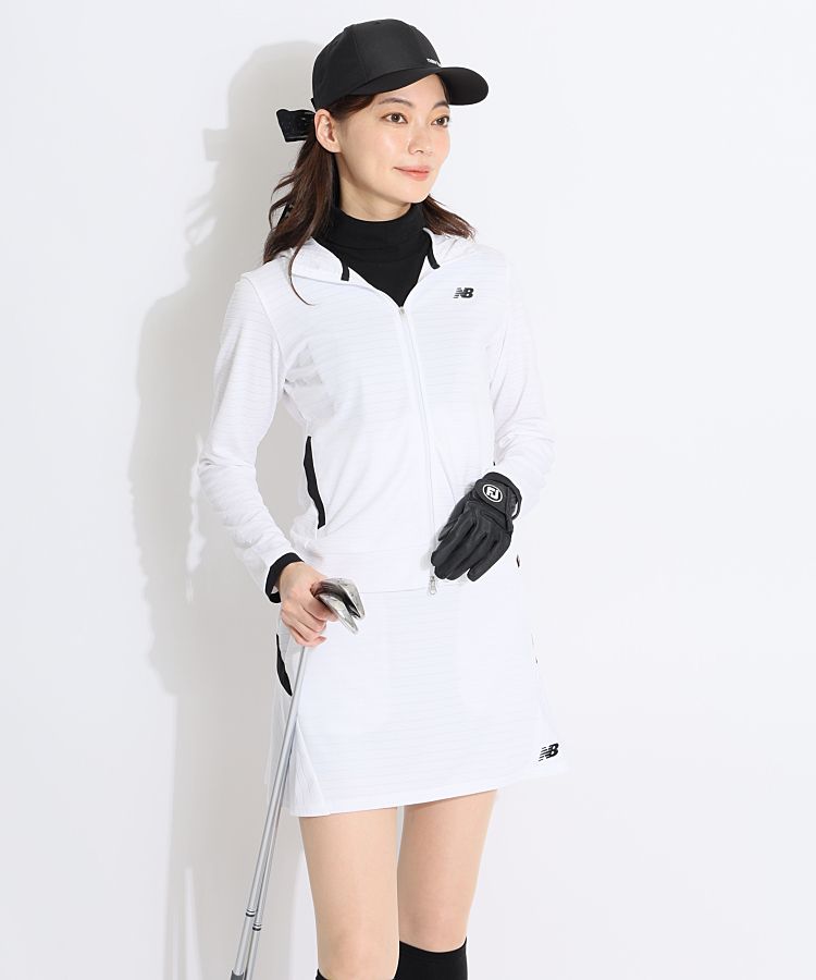 ニューバランスゴルフ セットアップ ロゴ パーカー　スカート　Ｍ ニューバランスゴルフ NB Backロゴフレアスカート レディースゴルフ