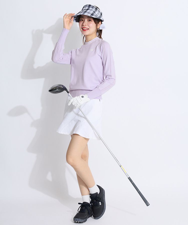 パーリーゲイツ PG バックリボンワイドブリムサンバイザー レディース