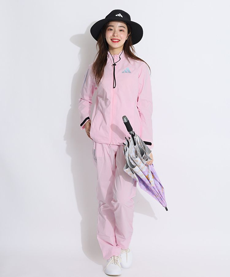 アディダスゴルフ AG 【透湿防水】収納袋付きスリーストライプレイン