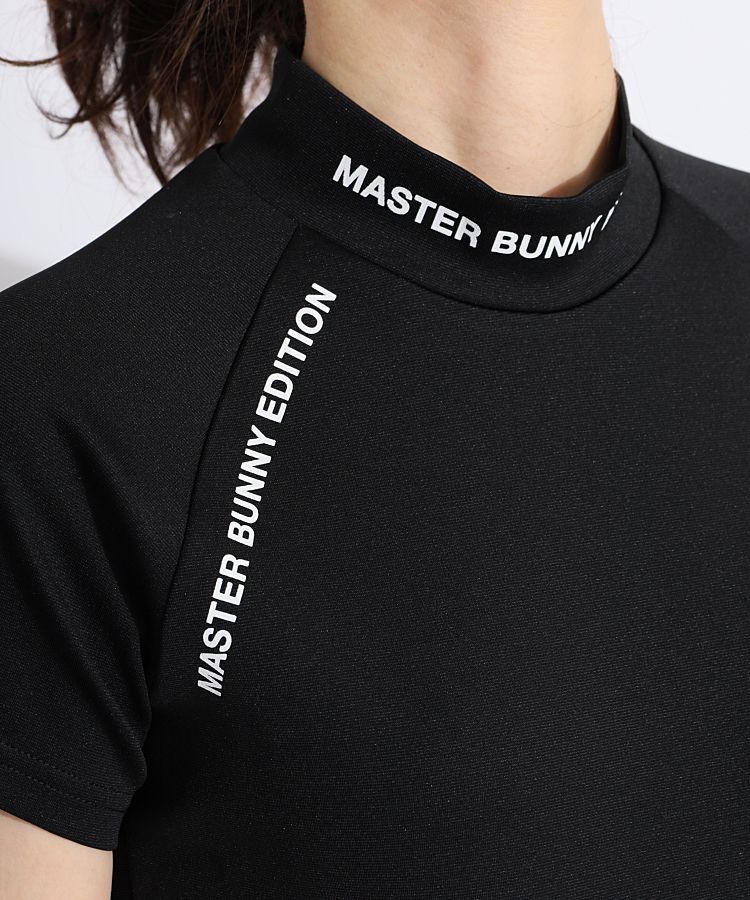 パーリーゲイツMASTER BUNNY EDITION半袖モックネックカットソー マスターバニー MB ネックロゴ半袖モックネックカットソー