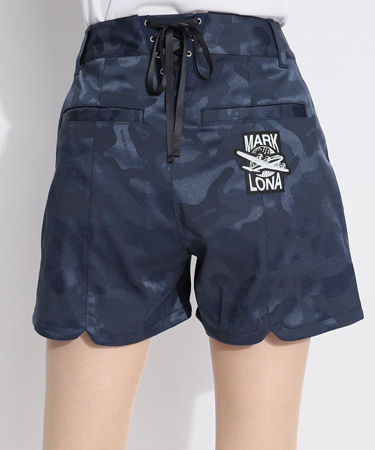 【美品】マーク＆ロナ・ゴルフ・ハーフ・ショートパンツ・スカルカモフラージュ・M MARK&LONA ハーフパンツ スカルカモフラージュ マークアンドロナ