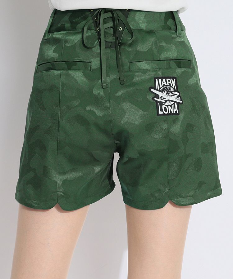 【美品】マーク＆ロナ・ゴルフ・ハーフ・ショートパンツ・スカルカモフラージュ・M 美品】マーク＆ロナ・ゴルフ・ハーフ・ショートパンツ・スカル