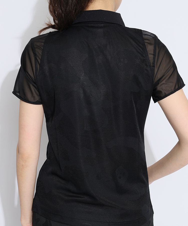 ★美品★MARK&LONA　シアー袖カモフラ半袖ポロシャツ　サイズ　40 ☆美品☆MARK&LONA シアー袖カモフラ半袖ポロシャツ サイズ 40